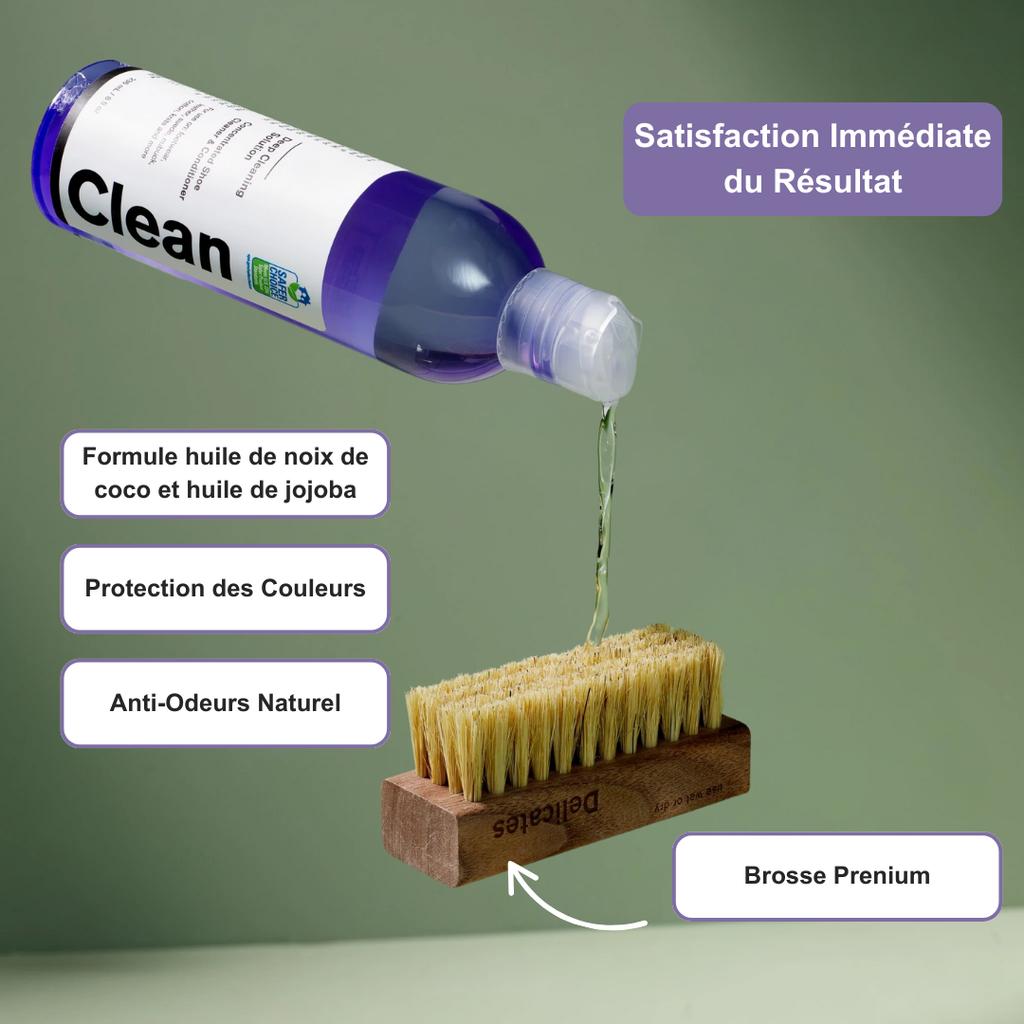 Kit Protection & Nettoyage Écologique (Spray Hydrofuge & Anti-taches + Cleaner + Brosse Premium)